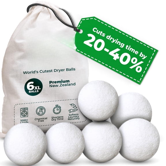 No More Dryer Sheets! Xl Balls 6-pack  Reusable Laundry Softener & Static Reducer Long-lasting Safe For Skin