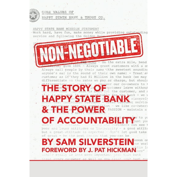 No More Excuses Series: Non-Negotiable : The Story of Happy State Bank & The Power of Accountability (Paperback)