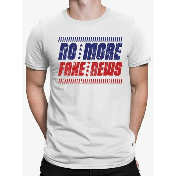 No More Fake News Design Tee T-shirt Men's