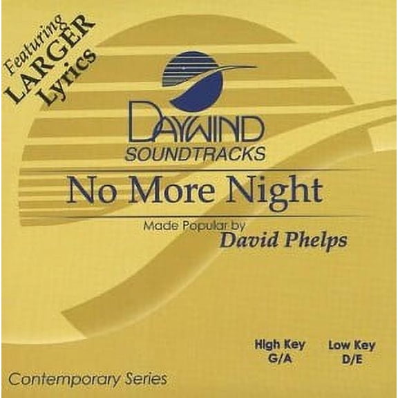No More Night, Accompaniment Cd