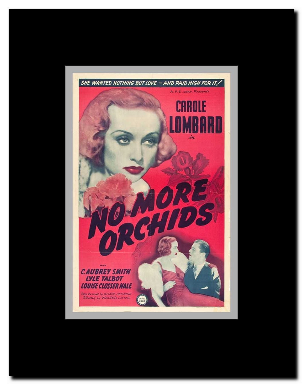 No More Orchids Framed Movie Poster