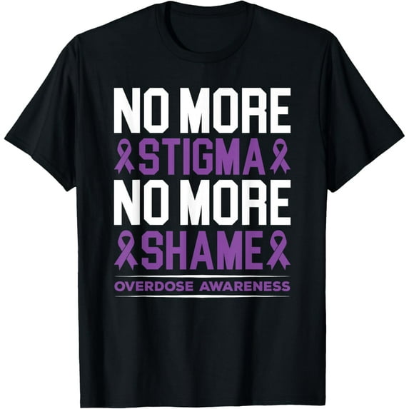 No More Stigma No More Shame Addiction T-ShirtPure cotton short-sleeved shirts for both men and women