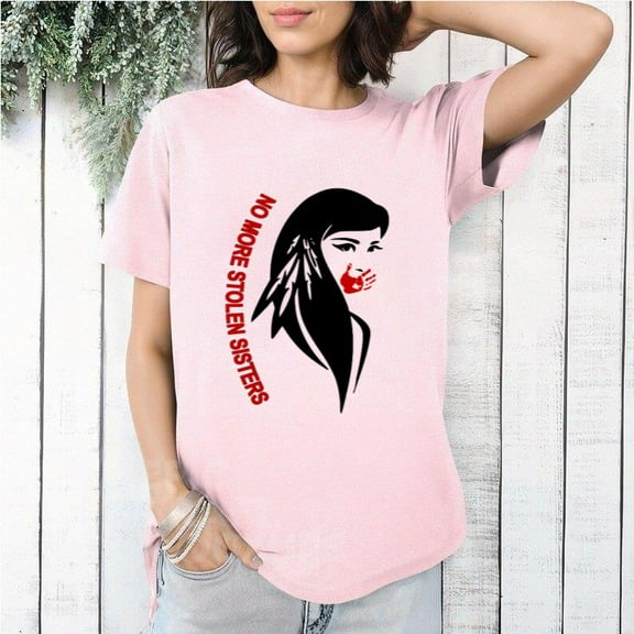 No More Stolen Sisters MMIW Indigenous Women Awareness T-Shirt, for men & women, up to size 5XL