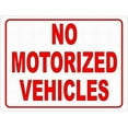 thumbnail image 1 of No Motorized Vehicles Sign Motor Vehicle Safety Metal Signs 12x16 Street Safety Sign, 1 of 5