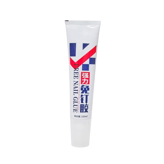 No-Nail Strong Adhesive Set, 4 oz Transparent Mounting Glue for Tiles, Glass, Hooks, Doors & Windows