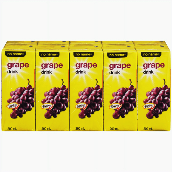 No Name Grape Juice Boxes, 10x200ml, 2L/70.5 fl oz