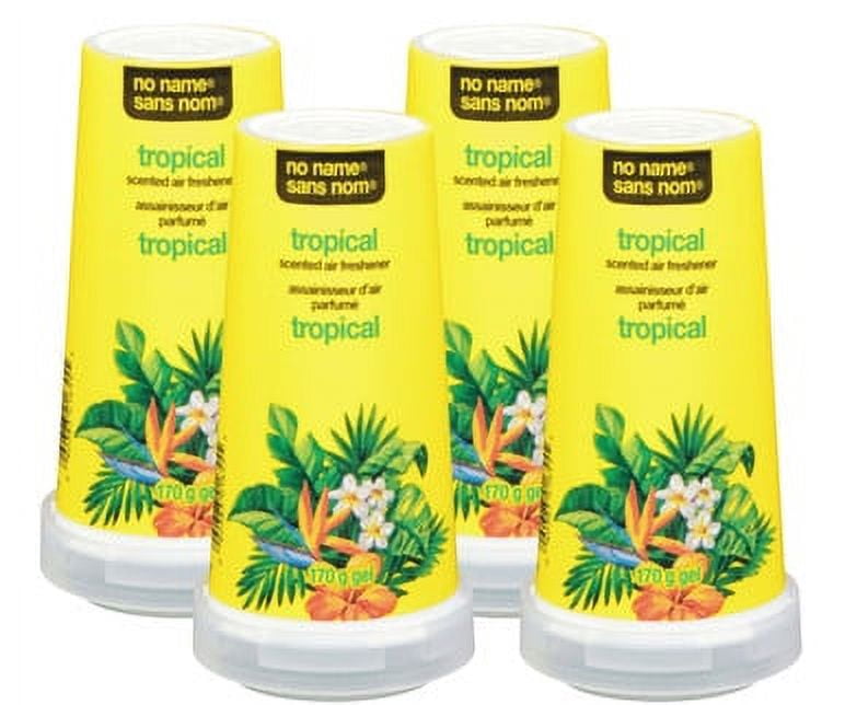 No Name Tropical Scented Air Freshener Gel, 170g, 4/Case