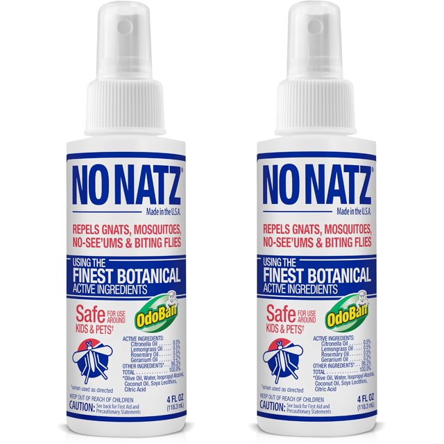No Natz Botanical Bug Repellent, Effective for Gnat, Mosquito, and