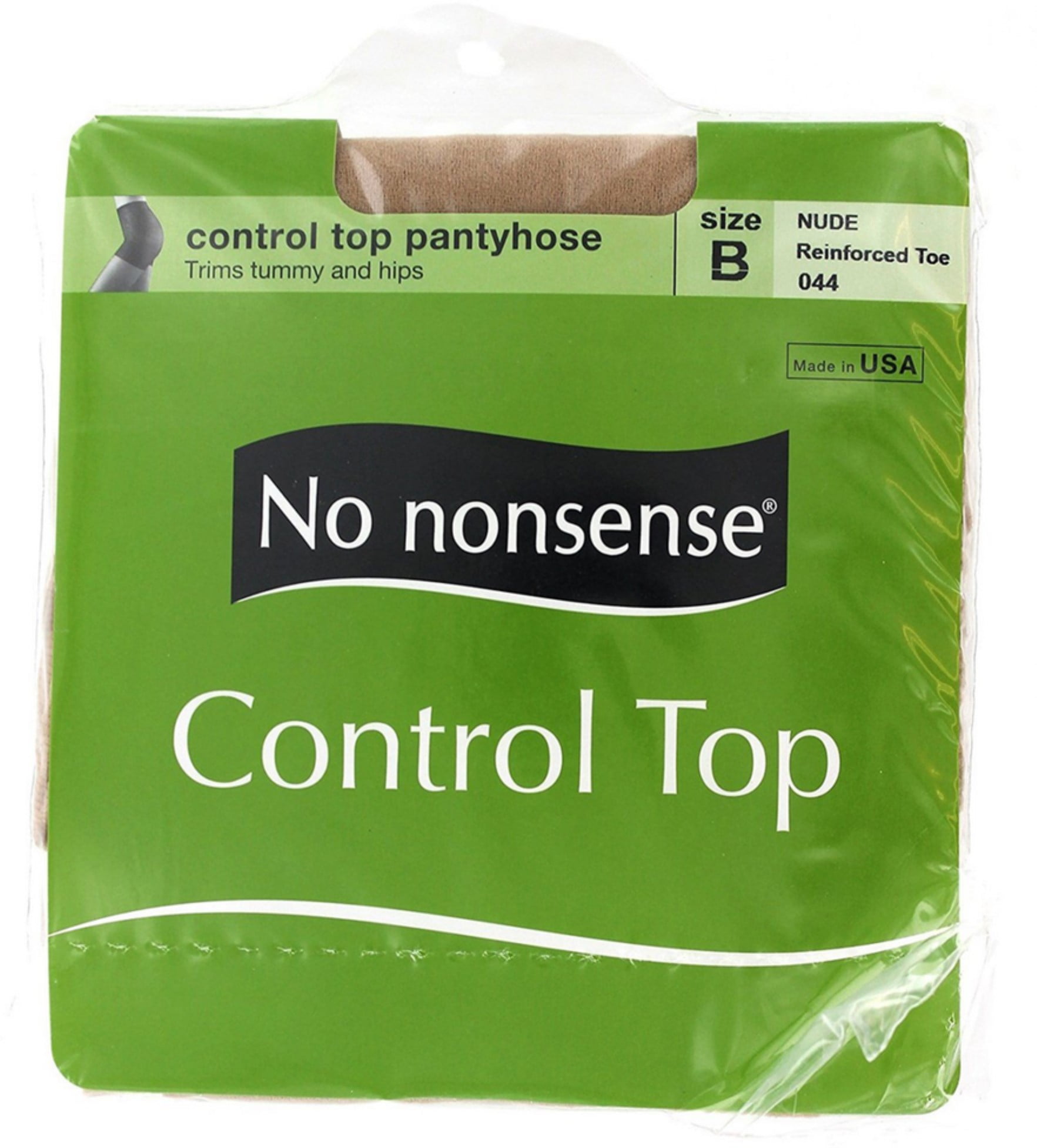No Nonsense Control Top Pantyhose, Size B, Nude 1 ea (Pack of 3)