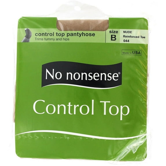No Nonsense Control Top Pantyhose, Size B, Nude 1 ea (Pack of 6)