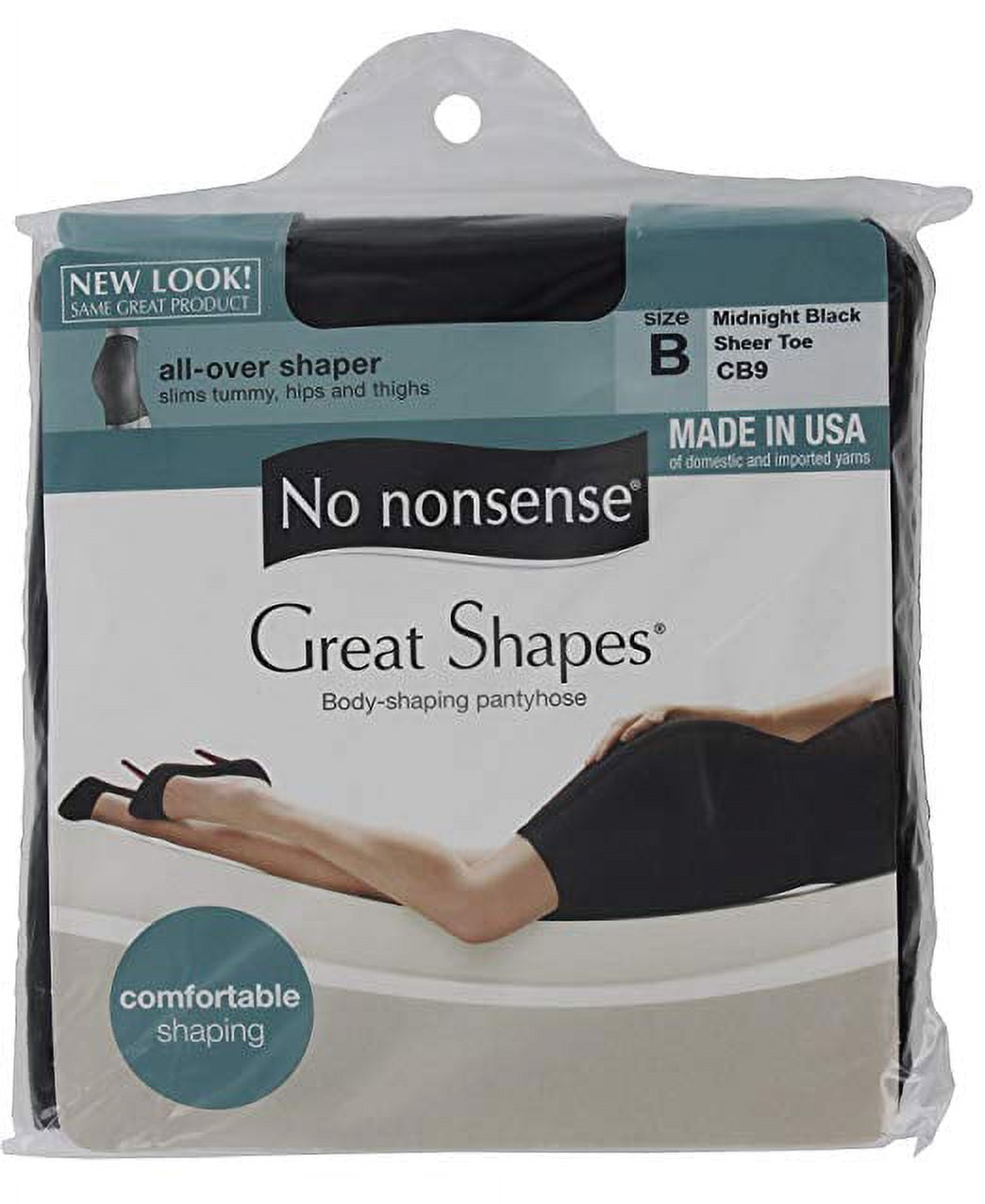 No Nonsense Great Shapes All-Over Shaper Sheer Toe Body Shaping 