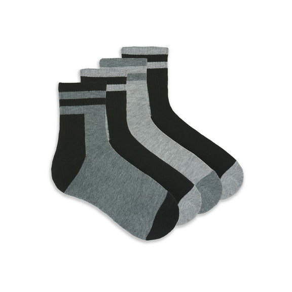 No Nonsense Outdoor Women's Colorblock Mini Crew Sock, 4 Pack