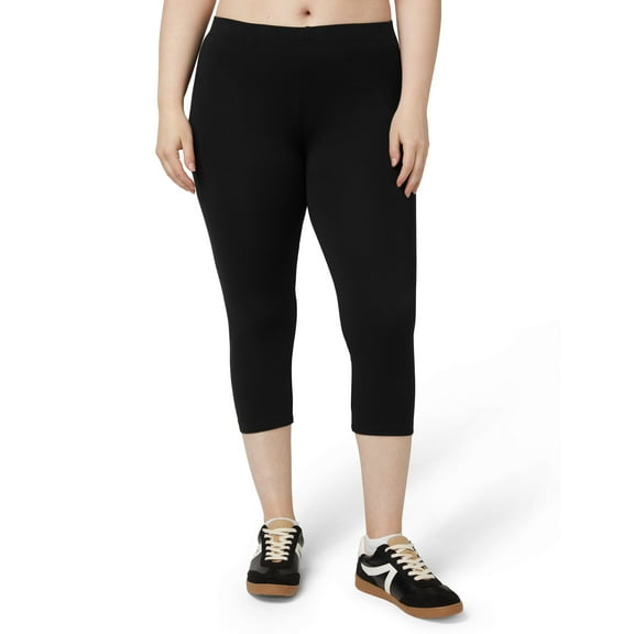 No nonsense Women's Cotton Capri, Black, Small