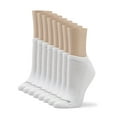 thumbnail image 1 of No nonsense Women's Cushioned No Show Socks 8 Pair Pack, White, One Size, 1 of 2