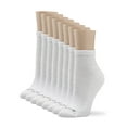 thumbnail image 1 of No nonsense Women's Cushioned Quarter Top Socks 8 Pair Pack, White, One Size, 1 of 2