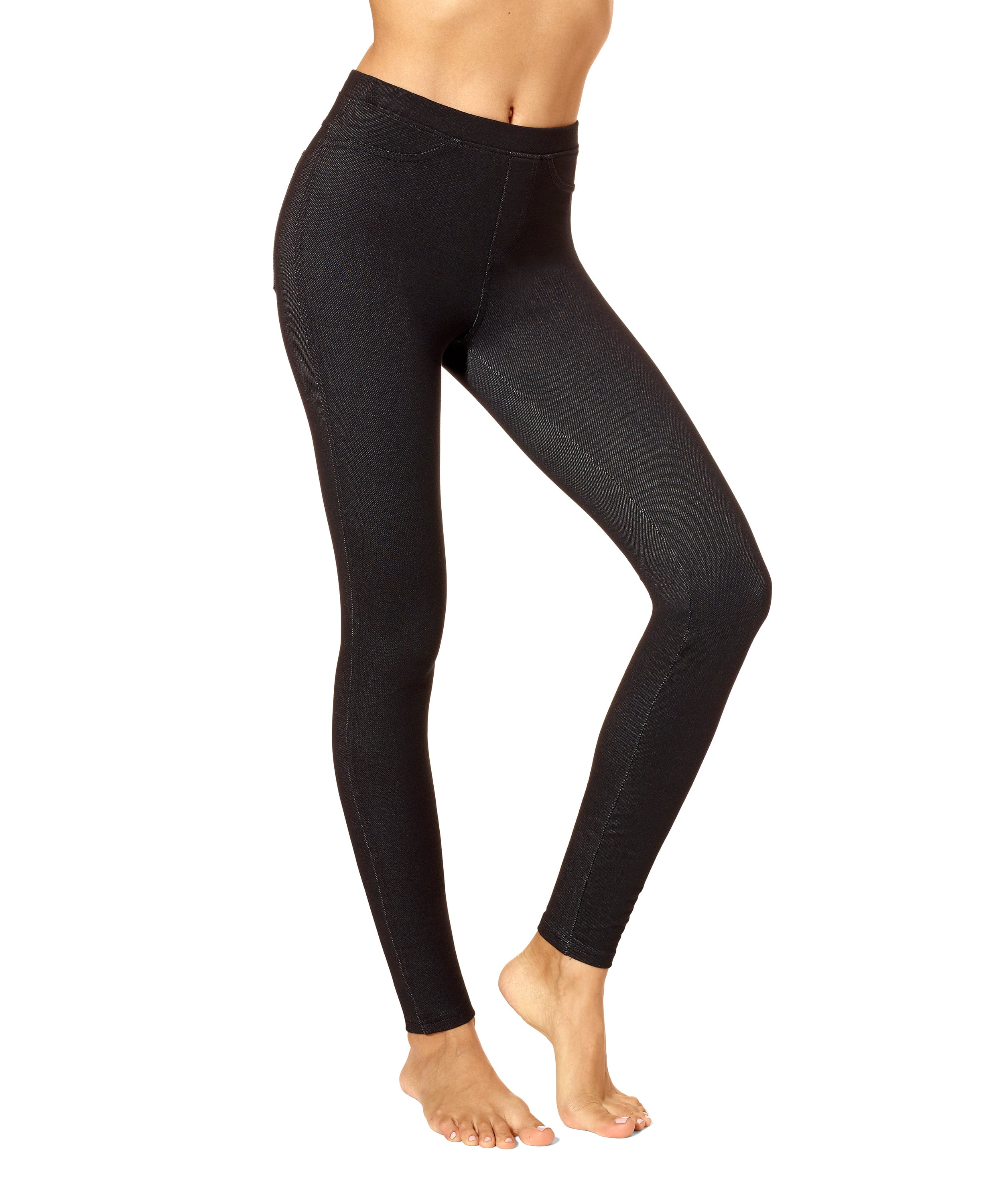 No nonsense Women's Stretch Denim Leggings, Black, Small - Walmart.com