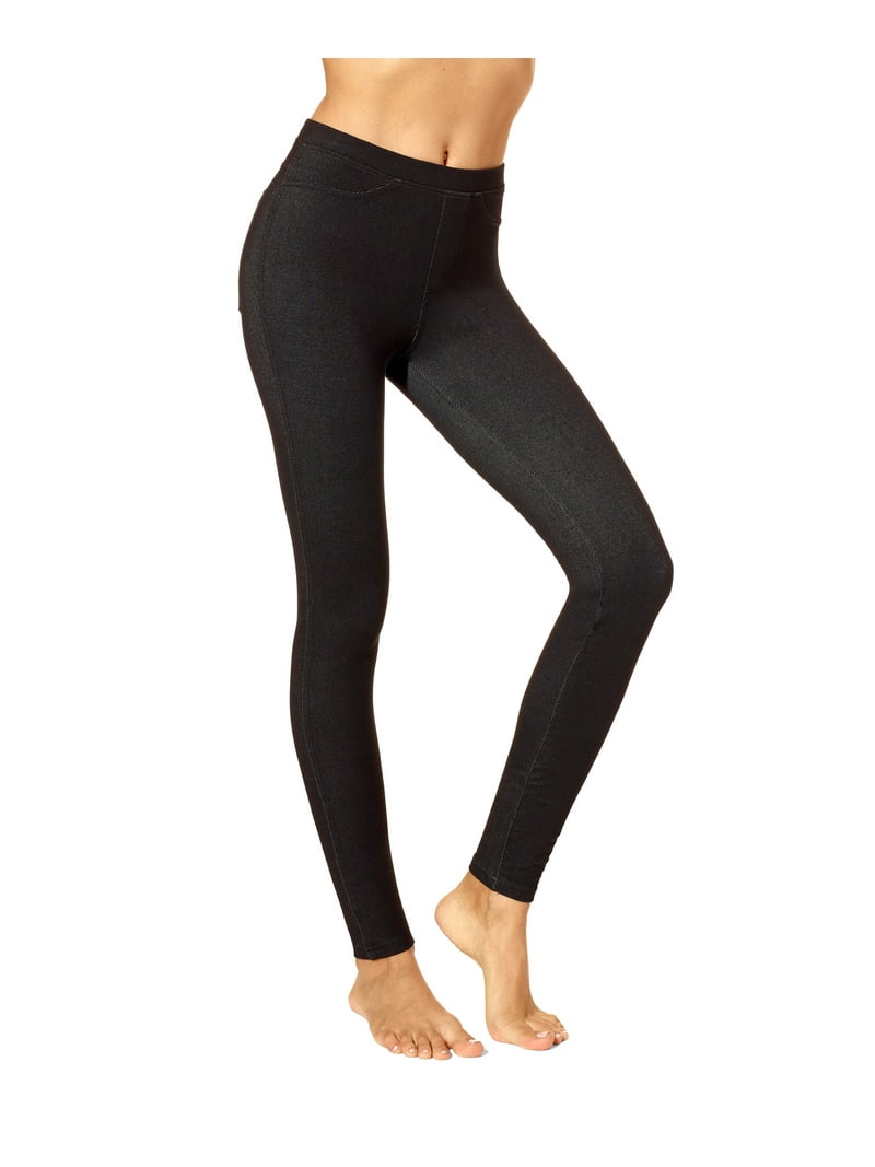 No nonsense Women's Stretch Denim Leggings, Black, Small - Walmart.com No nonsense Women's Stretch Denim Leggings, Black, Small - Walmart.com
