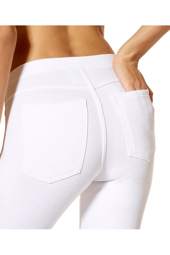 Women's Stretch Denim Leggings, White, X-Large