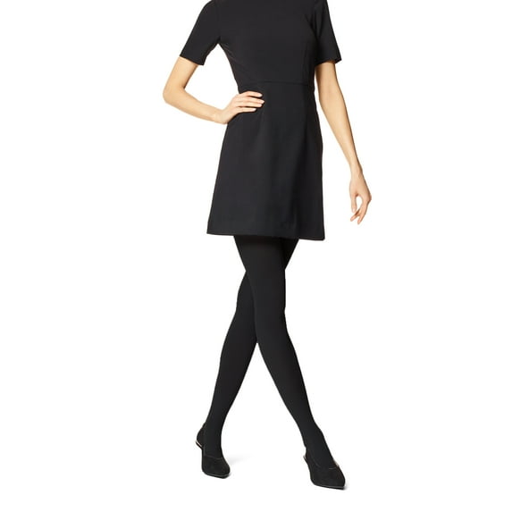 No Nonsense Women's Feel Good Graduated Compression Super Opaque Tight Black M