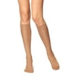 thumbnail image 1 of No Nonsense Women's Knee High Pantyhose with Sheer Toe 2-Pack, Tan, One Size, 1 of 2