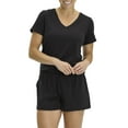 thumbnail image 1 of No Nonsense Women's Serene Sleep Short Sleeve Tee Black XL, 1 of 2