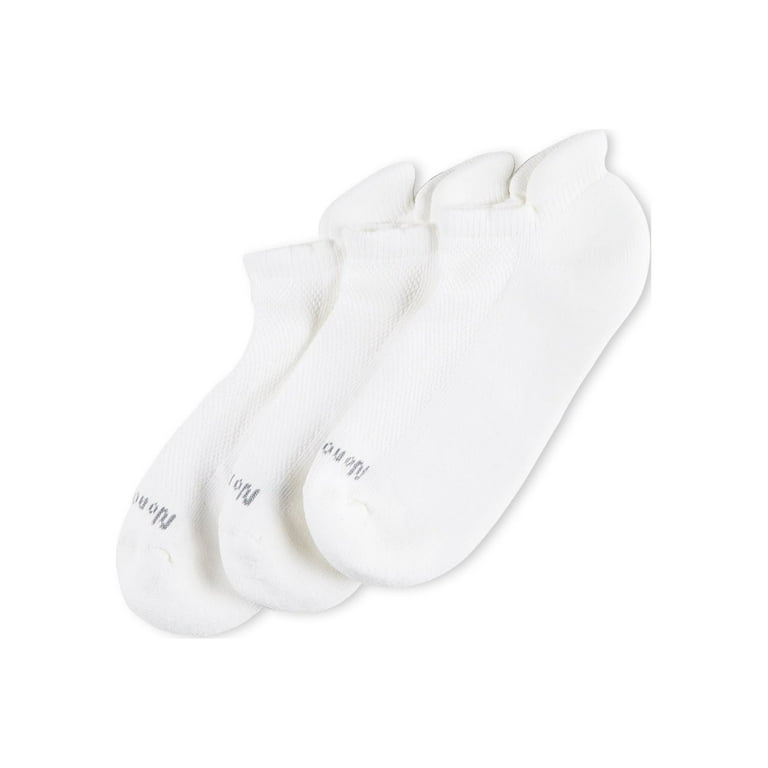 No Nonsense Women's Soft & Breathable Cushioned No Show Tab Socks 3 Pair  Pack, Shoe Sizes 4-10