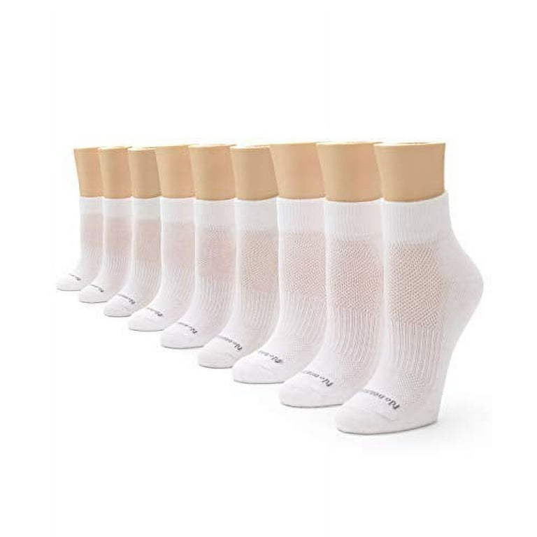 No Nonsense Socks, Women's Quarter Top, Shoe Sizes 4-10, White, Clothing