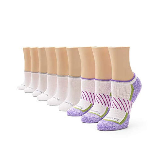 No Nonsense Women's Soft and Breathable Cushioned No Show Liner Sock, 9