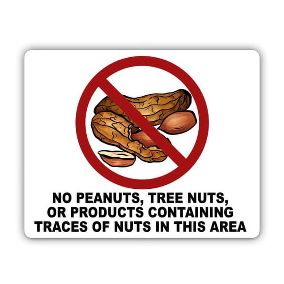 No Nuts in this Area - 8" Vinyl Sticker - For Car Laptop I-Pad - Waterproof Decal