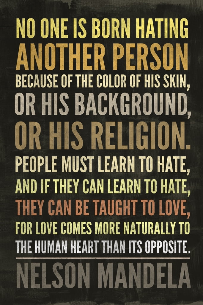 Nelson Mandela Motivational Quote Multicolor 12x18 Poster