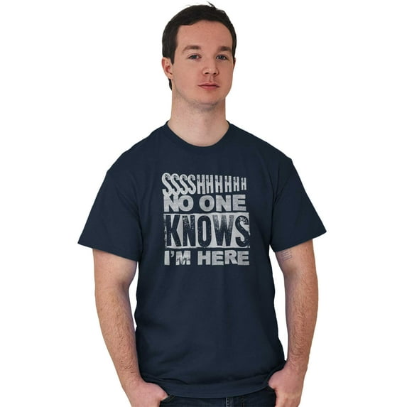 No One Knows I'm Here Antisocial Men's Graphic T Shirt Tees Brisco Brands S