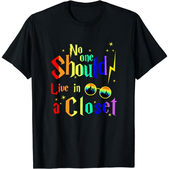 No One Should Live In A Closet LGBT Gay Pride Ally T-Shirt