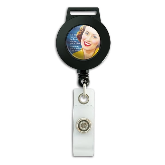 No One Wants to Hear About Your Diet Just Eat Your Salad and Be Sad Funny Humor Lanyard Retractable Reel Badge ID Card Holder