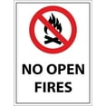 thumbnail image 1 of No Open Fires Sign Metal Tin Sign12x16 Inches Caution Danger Safety Security Warning Notice Signs, 1 of 5