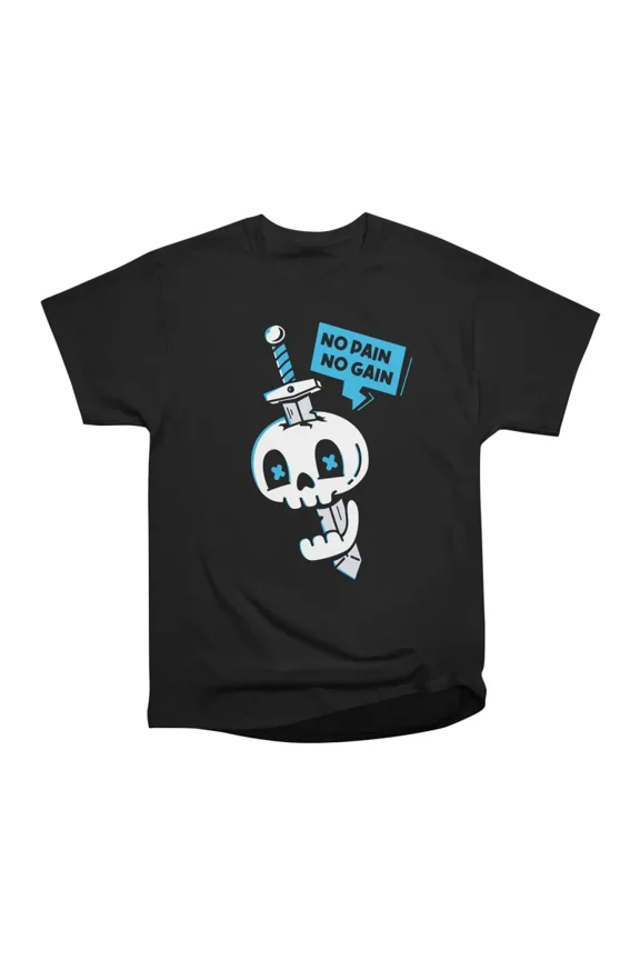 No Pain No Gain Dark Version T-Shirt Tee Gift For Him Merch For Her Apparel For Friend