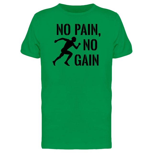 No Pain, No Gain Motivational Tee Men's -Image by Shutterstock