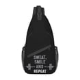 thumbnail image 1 of No Pain No Gain Sling Chest Crossbody Bag Men Casual Bodybuilding Fitness Gym Shoulder Backpack for Hiking, 1 of 7