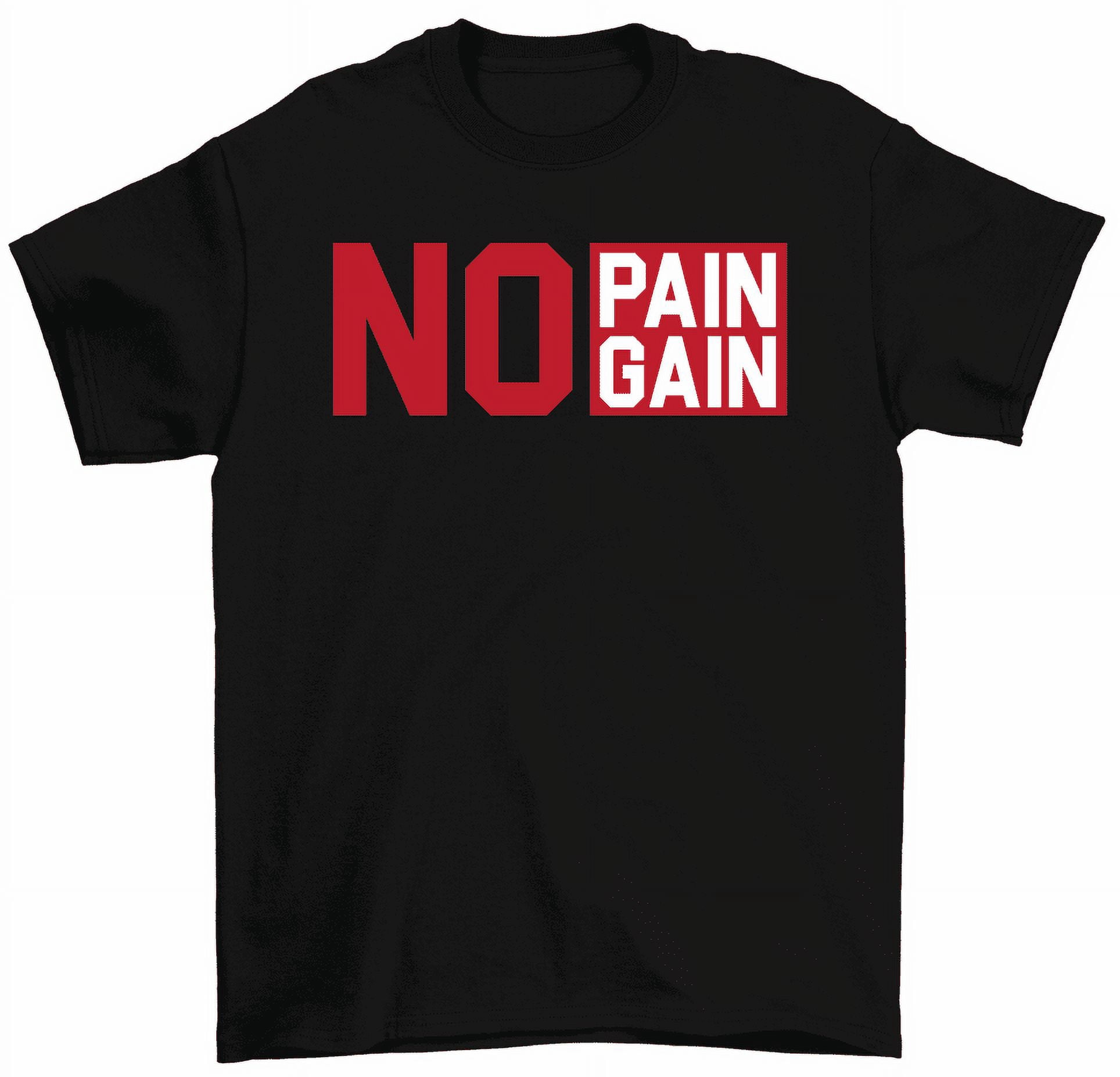 No Pain No Gain T-Shirt Motivational Workout Bodybuilding Fitness Tees ...