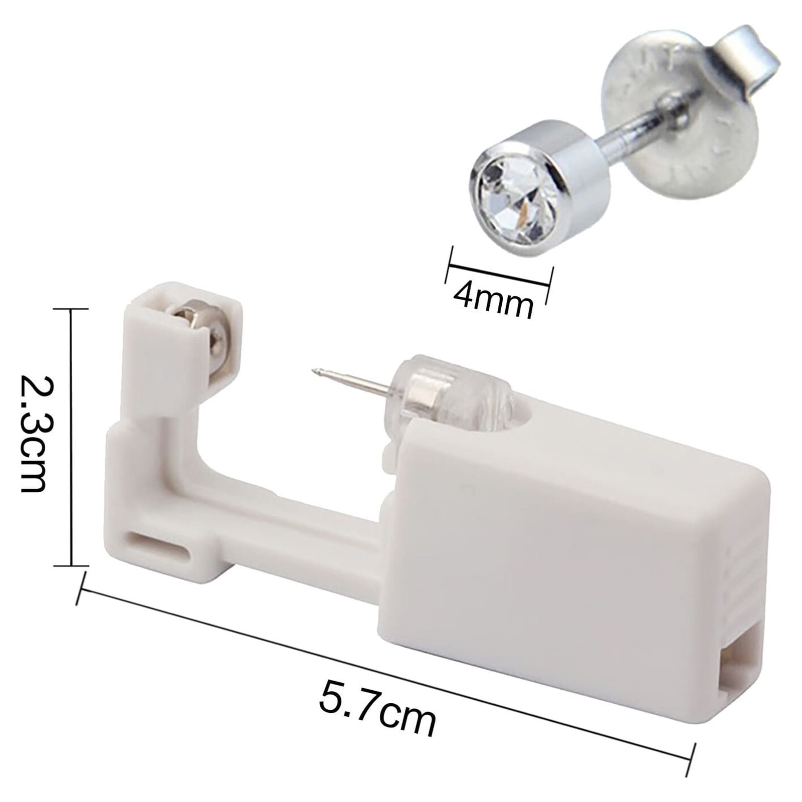 No Pain Professional Safety Ear Piercing Plug Stud Earrings Tool