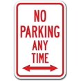 thumbnail image 1 of No Parking Any Time with Double Arrow Tin Sign Metal Sign 12"x8", 1 of 4