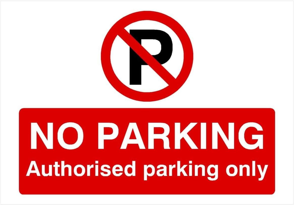 No Parking Authorised Parking P Sign Landscape Parking Signs & Permits Metal Sign Tin Sign 8x12