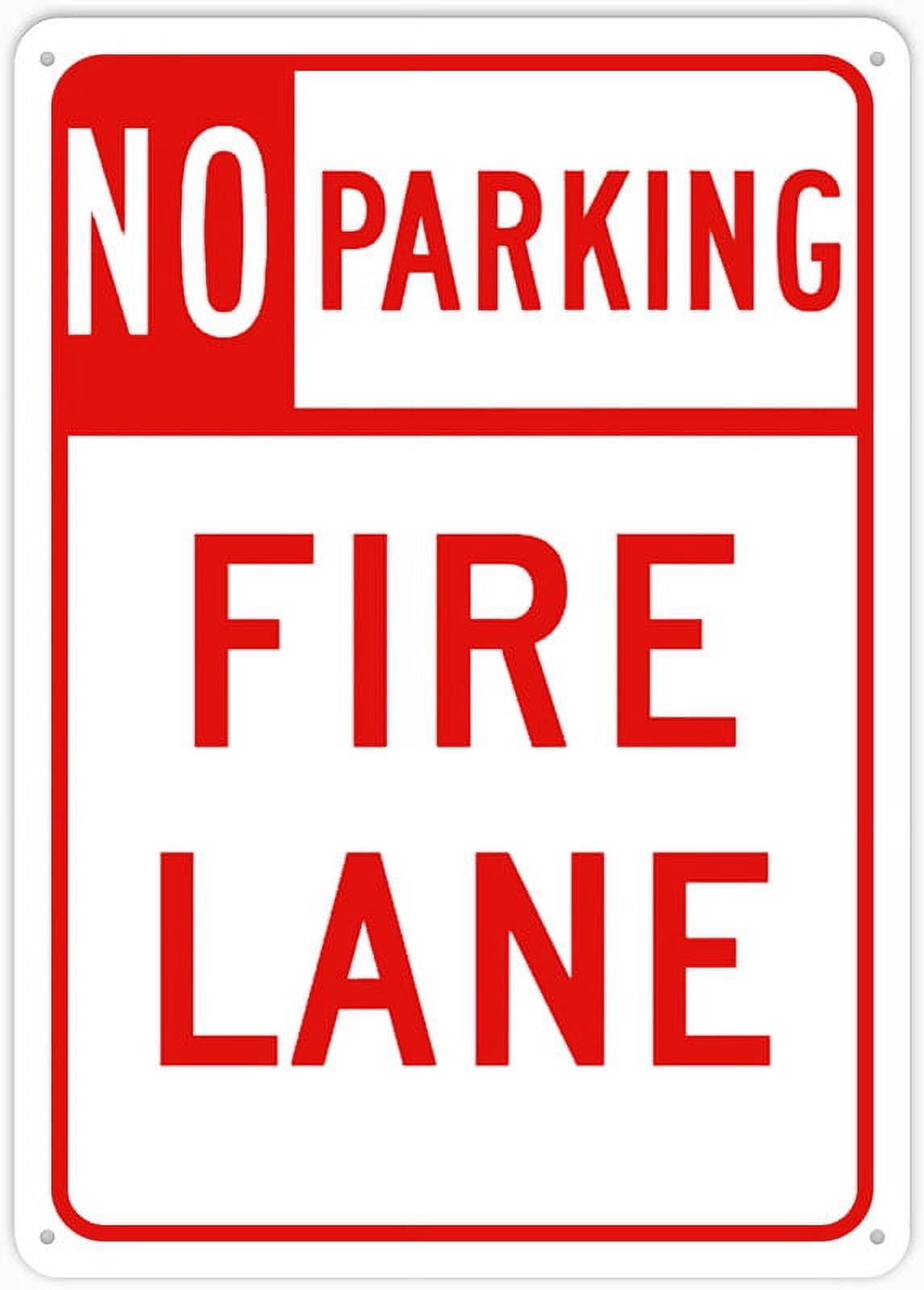 No Parking Fire Lane Sign 8 X 12 Inches Rust Free Aluminum - Uv ...