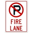 thumbnail image 1 of No Parking Fire Lane Sign, Board Parking Signs Metal Safety Sign NO.27106 Metal Safety Tin Sign 8x12 Inch - Clear Warning for Home & Business Use, 1 of 4