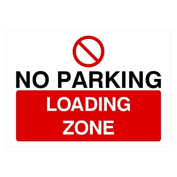 No Parking Loading Zone Sign C Parking Signs & Permits Metal Sign - Caution Safety Warning Security Signs Indoor & Outdoor (Aluminum) Size: 8 x 12 inch