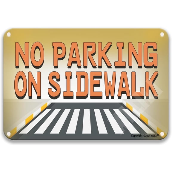 No Parking On Sidewalk Vintage Signs Vintage Decor Country Decor For Kitchen Mens Room Decor Tin Signs 8X12 Inches
