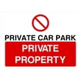 No Parking Private Property Sign C Parking Signs &amp; Permits Metal Sign Tin Sign 8x12 Inch ...