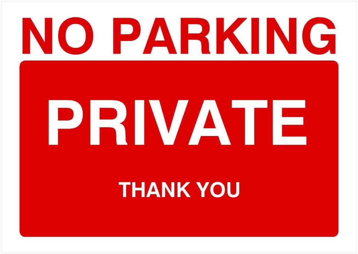 No Parking Private Thank You Sign Parking Signs & Permits Metal Sign Tin Sign 12x16 Inch