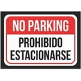 thumbnail image 1 of No Parking Prohibido Estacionarse Print Red White and Black Notice Sign Tin Metal Parking Sign 12X16, 1 of 5