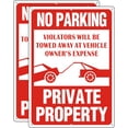 thumbnail image 1 of No Parking Sign, 10 x 14 Inches Violators Will Be Towed Signs, Reflective Aluminum Weather Resistant and Rust Free Warning Sign (2 PACK), 1 of 5
