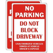 No Parking Sign, 10 x 14 Inches Violators Will Be Towed Signs, Reflective Aluminum Weather Resistant and Rust Free Warning Sign